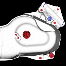 3D scan s označením materiálu, který se má přidat či odebrat