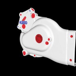 3D scan s označením materiálu, který se má přidat či odebrat